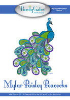 Mylar Embroidery CD Designs Mylar Paisley Peacocks