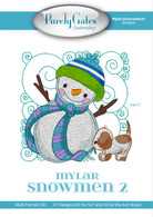Mylar Embroidery CD Designs Mylar Snowmen 2