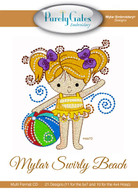 Mylar Embroidery CD Designs Mylar Swirly Beach