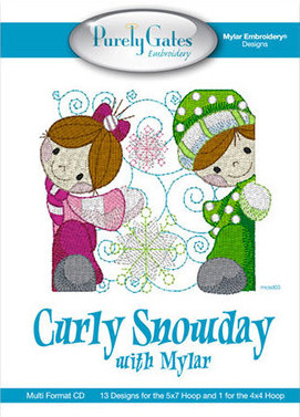 Mylar Embroidery Curly Snowday