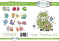 Mylar Embroidery Swirly Curly Sheep