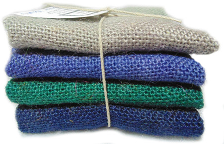 Hand Dyed Burlap Bundle Ocean Waves