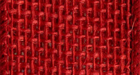 Burlap Wired Ribbon 1-1/2in x 10yd Rose Red