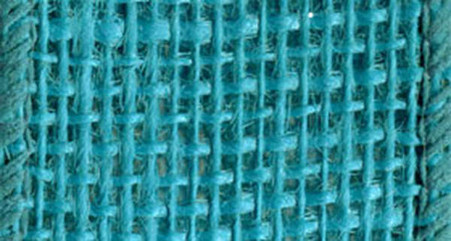 Burlap Wired Ribbon 1-1/2in x 10yd Turquoise