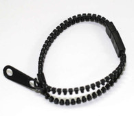 Plastic Zipper Bracelet Black