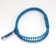 Plastic Zipper Bracelet Blue