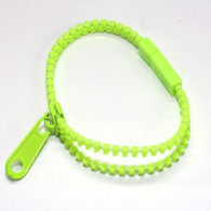 Plastic Zipper Bracelet Green