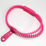 Plastic Zipper Bracelet Pink