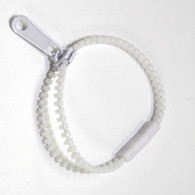 Plastic Zipper Bracelet White