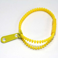 Plastic Zipper Bracelet Yellow