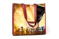 Thread & Machine Shopping Burgundy Tote