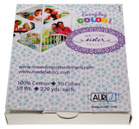 Aurifil Cotton 50 wt 10 Small Spools Everyday Color by Me and My Sister Designs