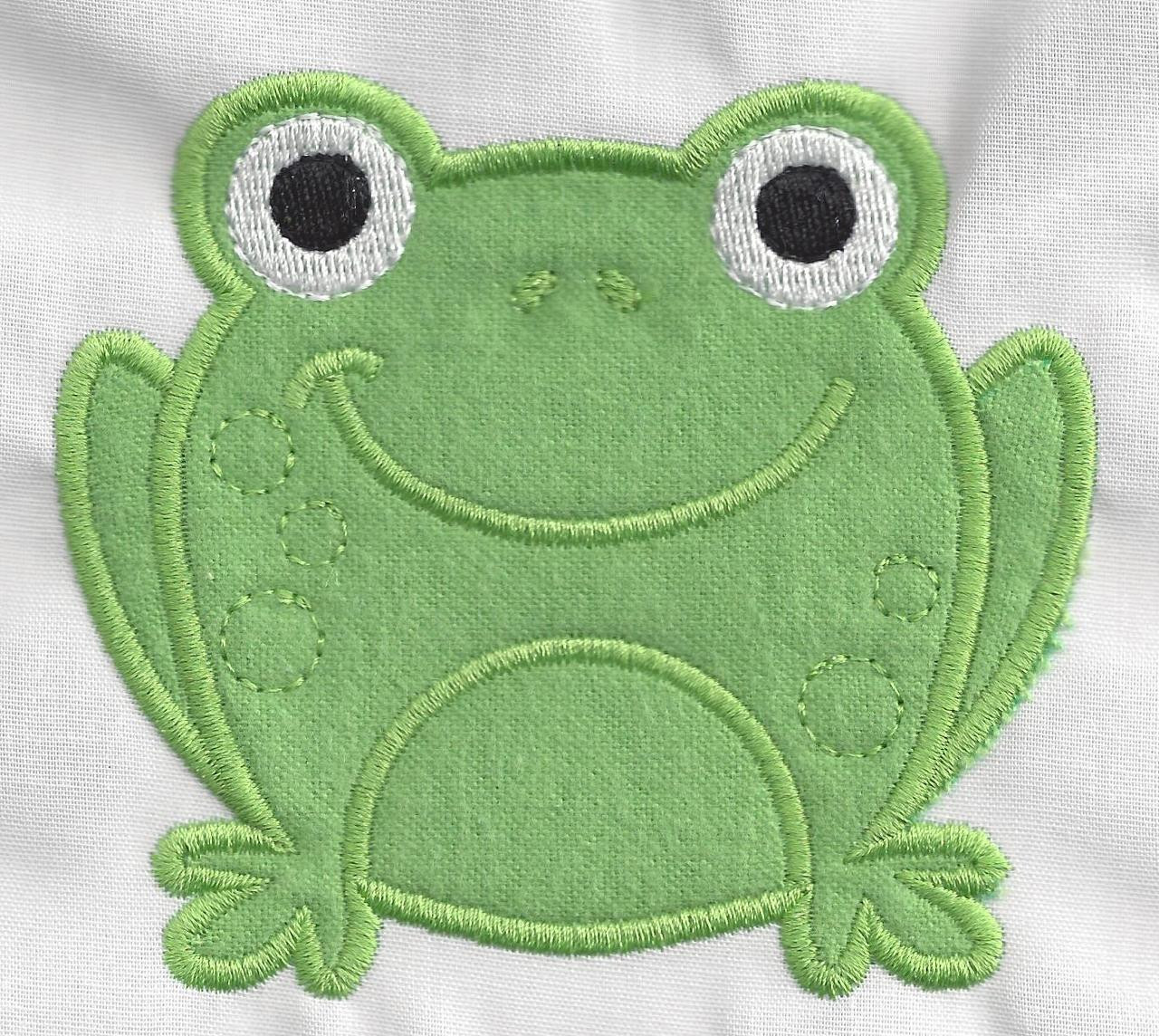 frog embroidery
