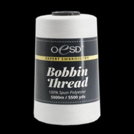 OESD Bobbin Thread Polyester 5500yd White