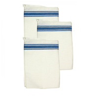 Vintage 1930s Striped Towels 18inx 20in 3/pkg Blue