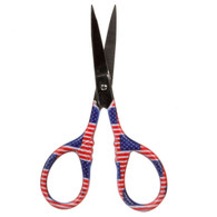 3-1/2in Patriotic USA Flag Embroidery Stainless Steel Scissors
