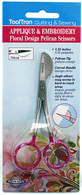 Applique and Embroidery Pelican Scissors with Floral Design