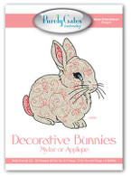 Decorative Bunnies Mylar or Applique Embroidery CD
