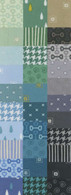 10in Origami Squares L's Modern Basics Cool Color Set 42 Pieces