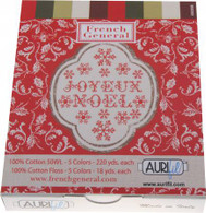 French General Joyeux Noel Thread Collection 5 Small Spools 50wt 5 Spools Floss