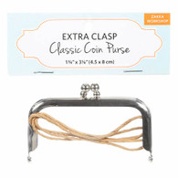 Extra Clasp Classic Coin Purse Silver