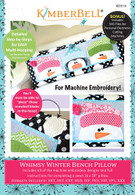 Whimsy Winter Bench Pillow Machine Embroidery CD