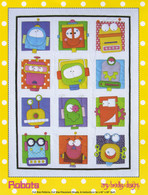 Robots Quilt Applique Pattern