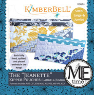 The Jeanette Zipper Pouches Large and Jumbo Machine Embroidery CD