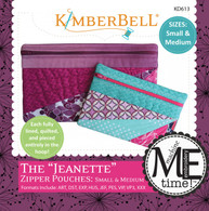 The Jeanette Zipper Pouches Small and Medium Machine Embroidery CD