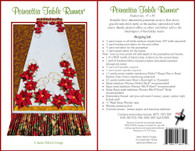 Poinsettia Table Runner Embroidery Design CD