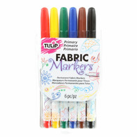 Fine Tip Primary Fabric Markers 6/pkg