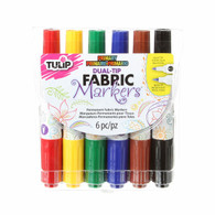 Dual Tip Primary Fabric Markers 6/pkg