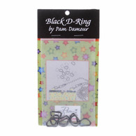 1/2in D-Rings Black 8/pkg