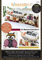 Welcome Autumn Bench Pillow Machine Embroidery CD
