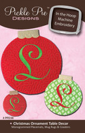 Christmas Ornament Table Decor - In the Hoop Embroidery with CD