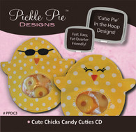 Cute Chicks Candy Cuties In the Hoop Machine Embroidery Designs with CD