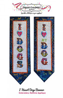 I Heart Dogs Banner Machine Embroidery CD