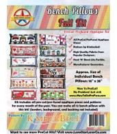 Bench Pillow Full Kit Pre-Cut Pre-Fused Laser Cut Pattern Kit