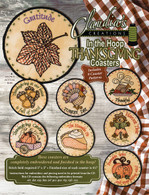 In the Hoop Thanksgiving Coasters Machine Embroidery CD