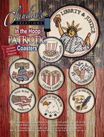 In the Hoop Patriotic Coasters Machine Embroidery CD
