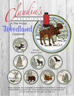 In The Hoop Woodland Coasters Machine Embroidery CD