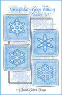 Snowflakes Keep Falling Coaster Set Machine Embroidery Design CD