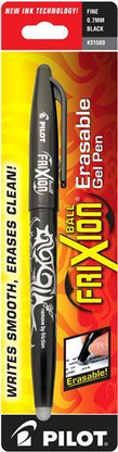 Frixion Ball Erasable Gel Pen Black Fine 0.7mm 1/pkg