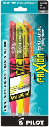 Frixion Erasable Highlighter 3 Pen Set - Pink/Orange/Yellow