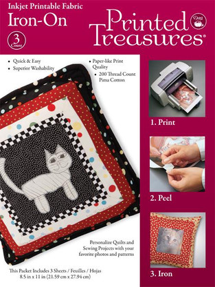 Iron-On Printed Treasures Printer Fabric Sheets White