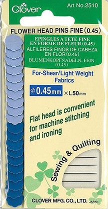 Flower Head Fine Pin Size 32 - 2in 20ct 2 colors (card)