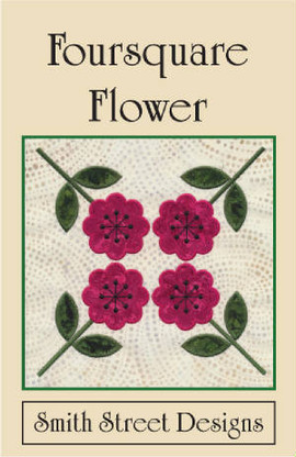 Foursquare Flower Applique with CD