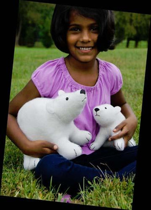 Flurry & Fluff Stuffed Felt Polar Bears