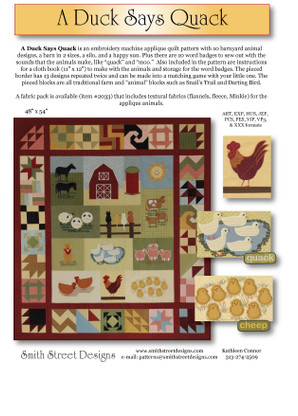 A Duck Says Quack Quilt with CD
