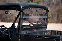 Seizmik Rear Folding Windshield - UV Resistant Poly - 2016-20 Can-Am Defender HD5, HD8, HD10